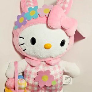 Sanrio Hello Kitty Easter Bunny 14" Musical Side Stepper Plush Greeter Spring